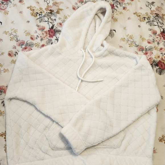 No Boundaries soft white quilted hoodie XL - Picture 2 of 4